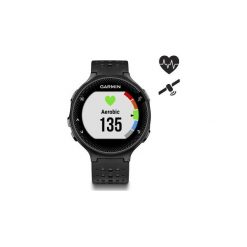 Zegarek GPS z kardio Forerunner 235 HRM. Czarne zegarki męskie Garmin, bez wzorów. Za 749.99 zł.