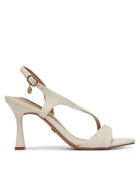 Nine West Sandały SXH1374-20 Beżowy. Brązowe sandały damskie Nine West, bez wzorów, z materiału, bez obcasa, na szpilce, bez zapięcia. Za 229.99 zł.