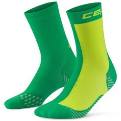 Męskie skarpety kompresyjne Core Run edycja Half Half CEP. Zielone skarpety męskie CEP, bez wzorów, z elastanu. Za 69.00 zł.
