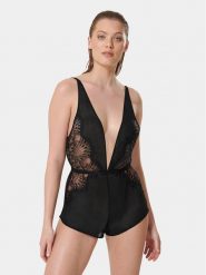 Bluebella Piżama Augusta 42283 Czarny Feminine Fit. Czarne piżamy damskie BlueBella, bez wzorów, z syntetyku, bez ramiączek. Za 179.99 zł.