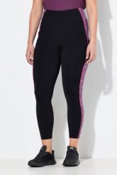 Damskie Legginsy sportowe wąska nogawka kieszenie materiał z recyklingu. Czarne legginsy damskie Ulla Popken, bez wzorów, z elastanu. Za 239.99 zł.