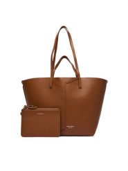 Emporio Armani Torebka EW005668 AF29459 Brązowy. Brązowe shopperki damskie Emporio Armani, bez wzorów, ze skóry, bez dodatków. Za 2,764.00 zł.