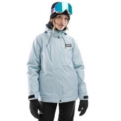 Kurtka snowboardowa damska W4-W Pole. Niebieskie kurtki sportowe damskie SIROKO, bez wzorów, bez ramiączek, bez kaptura, narciarskie. Za 928.00 zł.
