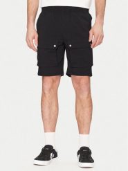 Resteröds Szorty materiałowe Malone 55251 6441 Czarny Regular Fit. Czarne szorty męskie Resteröds, bez wzorów, z materiału. Za 169.99 zł.