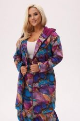 Bluza z kapturem Marbella - artystyczny marmurkowy print PLUS SIZE XXL OVERSIZE JESIEŃ. Czerwone bluzy damskie Moda Size Plus Iwanek, na jesień, plus size, bez wzorów, z bawełny, boho, bez ramiączek, z kapturem. Za 329.90 zł.