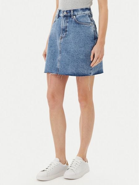 Pepe Jeans Spódnica jeansowa PL901124 Niebieski Regular Fit. Niebieskie spódnice damskie Pepe Jeans, xl, bez wzorów, z bawełny. Za 189.99 zł.