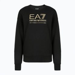 Bluza damska EA7 Emporio Armani Train Visibility. Czarne bluzy damskie EA7 Emporio Armani, m, bez wzorów, z bawełny, eleganckie, bez ramiączek, bez kaptura. Za 359.99 zł.