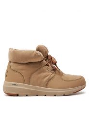 Skechers Botki Glacial Ultra - Trend Up 144194 Beżowy. Brązowe botki damskie Skechers, bez wzorów, z materiału, bez obcasa, na płaskiej podeszwie, bez zapięcia. Za 287.20 zł.