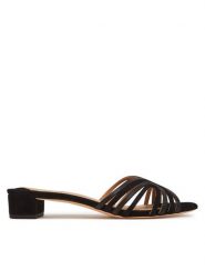 LAUREN RALPH LAUREN Klapki Fay 802961818003 Czarny. Czarne klapki damskie Lauren Ralph Lauren, bez wzorów, ze skóry, bez obcasa, bez zapięcia. Za 449.99 zł.