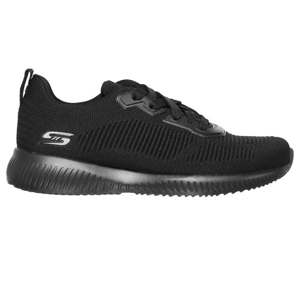 Buty damskie SKECHERS Bobs Sport Squad Tough Talk. Czarne obuwie sportowe damskie Skechers, bez wzorów, bez zapięcia, trekkingowe, Skechers Sport. Za 199.99 zł.