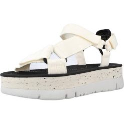 Sandały CAMPER WEBBING HOUSTON Biały. Białe sandały damskie Camper, bez wzorów, z tkaniny, bez obcasa, bez zapięcia. Za 489.28 zł.