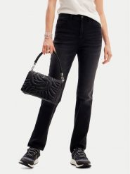 Desigual Jeansy Carmela 24WWDD95 Czarny Skinny Fit. Czarne jeansy damskie Desigual, bez wzorów, z bawełny. Za 199.99 zł.