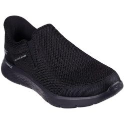 Buty sportowe męskie Skechers Go Walk Flex Ojai. Czarne buty sportowe męskie Skechers, bez wzorów, bez zapięcia, na fitness i siłownię. Za 390.00 zł.