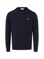 Lacoste sweter z cienkiej dzianiny Mężczyźni niebieski, 5. Niebieskie swetry męskie Lacoste, l, bez wzorów, z dzianiny, biznesowe, bez kołnierzyka, bez ramiączek. Za 499.95 zł.