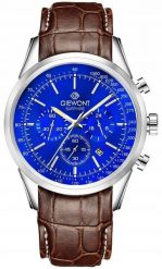 Zegarek Giewont Zegarek Męski Giewont Chronograph Sapphire Srebrno Niebieski GW7650-A5. Niebieskie zegarki męskie Giewont, bez wzorów. Za 211.63 zł.