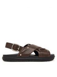 EMU Australia Sandały Faye W13246 Brązowy. Brązowe sandały damskie Emu Australia, bez wzorów, ze skóry, bez obcasa, na płaskiej podeszwie, bez zapięcia. Za 468.99 zł.