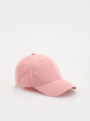 Czapka z daszkiem - różowy. Czerwone czapki damskie Reserved, bez wzorów. W wyprzedaży za 35.99 zł.