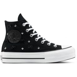 Buty sportowe Converse Chuck Taylor As Lift. Czarne buty sportowe męskie Converse, bez wzorów, bez zapięcia, na fitness i siłownię. Za 690.00 zł.