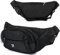 Beltimore Saszetka nerka UNISEX kodura pojemna solidna czarna C28. Czarne saszetki i nerki męskie Beltimore, bez wzorów. Za 35.99 zł.