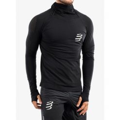 Bluza męska Compressport 3D Thermo UltraLight Racing Hoodie. Czarne bluzy męskie Compressport, m, bez wzorów, sportowe, bez ramiączek, bez kaptura. Za 461.99 zł.