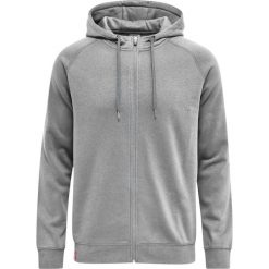 Bluza z kapturem i zamkiem błyskawicznym Hummel Red Classic. Szare bluzy męskie Hummel, m, bez wzorów, z bawełny, sportowe, bez ramiączek, z kapturem. Za 212.50 zł.