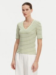 Weekend Max Mara T-Shirt Opzione 2515941012 Zielony Regular Fit. Zielone t-shirty damskie Weekend Max Mara, s, bez wzorów, ze lnu, bez kołnierzyka, bez ramiączek. Za 319.99 zł.