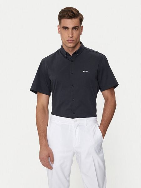 Boss Koszula B_Motion_S 50512005 Granatowy Regular Fit. Niebieskie koszule męskie Boss, m, bez wzorów, z bawełny, bez kołnierzyka, bez ramiączek. Za 299.99 zł.