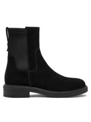 BOSS Sztyblety Vanty Bootie Sdly 50523512 Czarny. Czarne botki damskie Boss, bez wzorów, ze skóry, bez obcasa, na płaskiej podeszwie, bez zapięcia. Za 899.99 zł.