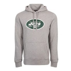 Bluza z kapturem New York Jets NFL. Szare bluzy sportowe męskie New Era, m, bez wzorów, z kapturem, do piłki nożnej. Za 294.50 zł.