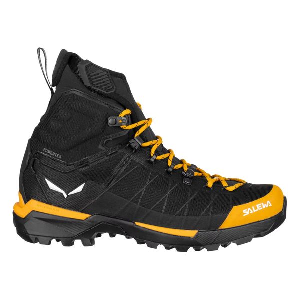 Buty trekkingowe męskie Salewa Ortles Light Mid Powertex. Czarne trekkingi męskie Salewa, z materiału, bez zapięcia. Za 1,294.20 zł.