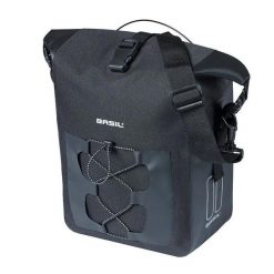 Wodoodporna torba na rower Basil Navigator M Mik. Czarne torby sportowe męskie BASIL, bez wzorów, z materiału. Za 315.95 zł.