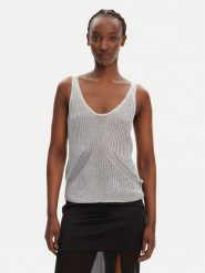 PINKO Sweter Noha 105148 A2LO Szary Regular Fit. Szare swetry nierozpinane damskie Pinko, xs, bez wzorów, z wiskozy, bez kołnierzyka, bez ramiączek. W wyprzedaży za 599.99 zł.