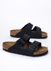 Klapki Unisex Birkenstock Arizona BF (0551251). Czarne klapki męskie Birkenstock, bez wzorów, bez zapięcia. Za 399.99 zł.