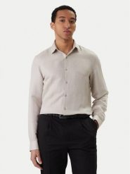 Calvin Klein Koszula LV019EU121 Beżowy Regular Fit. Brązowe koszule męskie Calvin Klein, m, bez wzorów, z lyocellu, bez kołnierzyka, bez ramiączek. Za 449.99 zł.