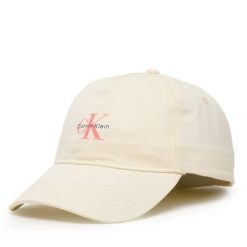 Czapka z daszkiem Calvin Klein. Brązowe czapki damskie Calvin Klein, bez wzorów. Za 129.99 zł.