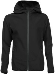 Damska kurtka softshell Loap Ursa czarna. Czarne kurtki sportowe damskie ÀLG, na jesień, m, bez wzorów, z elastanu, bez ramiączek, bez kaptura, trekkingowe. Za 229.99 zł.