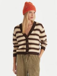 Quiksilver Kardigan Bukit EQWSW03030 Brązowy Regular Fit. Brązowe kardigany damskie Quiksilver, l, bez wzorów, z syntetyku, bez kołnierzyka. Za 419.99 zł.