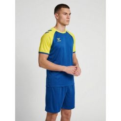 Koszulka Hummel League. Niebieskie bluzki damskie Hummel, bez wzorów, eleganckie, bez kołnierzyka, bez ramiączek. Za 167.00 zł.