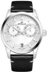 Zegarek męski Appella L70009.5213QF czarny. Czarne zegarki męskie Appella, bez wzorów. Za 1,570.00 zł.