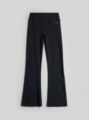 4F Legginsy dzianinowe z rozszerzanymi nogawkami damskie - czarne XL. Czarne legginsy damskie 4F, bez wzorów, z dzianiny. Za 129.99 zł.
