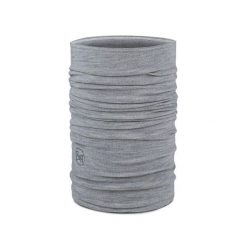 Komin chusta wielofunkcyjna z wełny merino midweight. Szare szaliki męskie Buff, bez wzorów, z wełny. Za 130.09 zł.