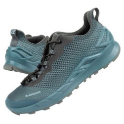 Buty sportowe Lowa 320433 6073 GORE-TEX niebieskie. Niebieskie obuwie trekkingowe damskie z gore-texu, bez zapięcia. Za 640.22 zł.
