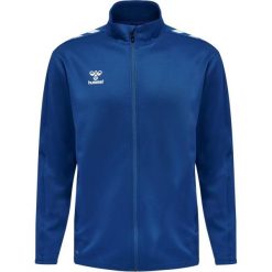Bluza sportowa dla dorosłych Hummel Core XK Poly Zip Sweat. Niebieskie bluzy damskie Hummel, xl, bez wzorów, z dresówki, sportowe, bez ramiączek, bez kaptura. Za 161.00 zł.