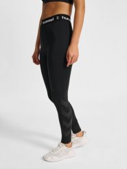 Damskie legginsy Hummel Pulse. Czarne legginsy damskie Hummel, bez wzorów, z dzianiny. Za 213.00 zł.