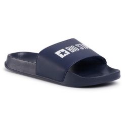 Klapki Big Star Shoes. Niebieskie klapki damskie BIG STAR SHOES, bez wzorów, retro, bez obcasa, bez zapięcia. Za 59.00 zł.
