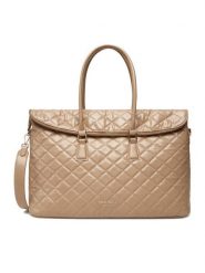 Nine West Torebka CEO-SOPHIA-LA374-4066 Beżowy. Brązowe shopperki damskie Nine West, bez wzorów, z materiału, bez dodatków. Za 299.99 zł.