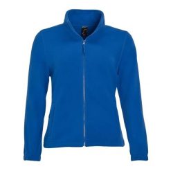 Damska Bluza Polarowa North Fleece Jacket. Niebieskie bluzy damskie SOL'S, na zimę, s, bez wzorów, z polaru, sportowe, bez ramiączek, bez kaptura. Za 109.99 zł.