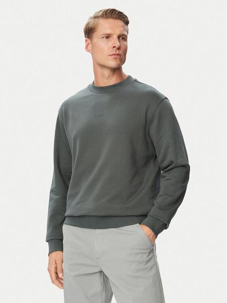 BOSS Bluza We Smallcrew 50514541 Khaki Regular Fit. Brązowe bluzy męskie Boss, m, bez wzorów, z bawełny, bez ramiączek, bez kaptura. Za 549.99 zł.