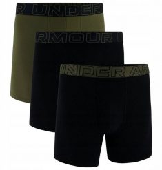 Under Armour Bokserki męskie UNDER ARMOUR khaki - 3 PAK Performance M. Brązowe bokserki męskie Under Armour, bez wzorów. Za 141.90 zł.