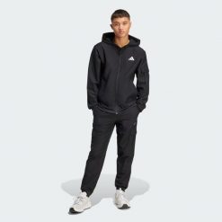 Dres cargo. Czarne komplety dresowe męskie Adidas, l, bez wzorów, z dresówki. Za 399.00 zł.